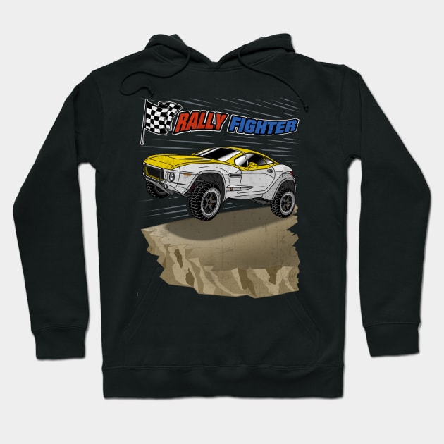 Rally Fighter 4x4 Off Road Crossover Hoodie by Guyvit